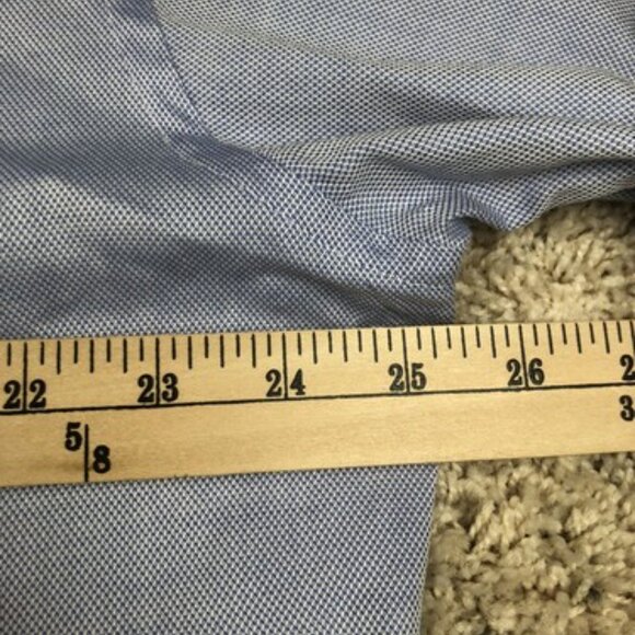 Ermenegildo Zegna Button Up Shirt Adult Large Blue White Long Sleeve Casual Men - Picture 7 of 10